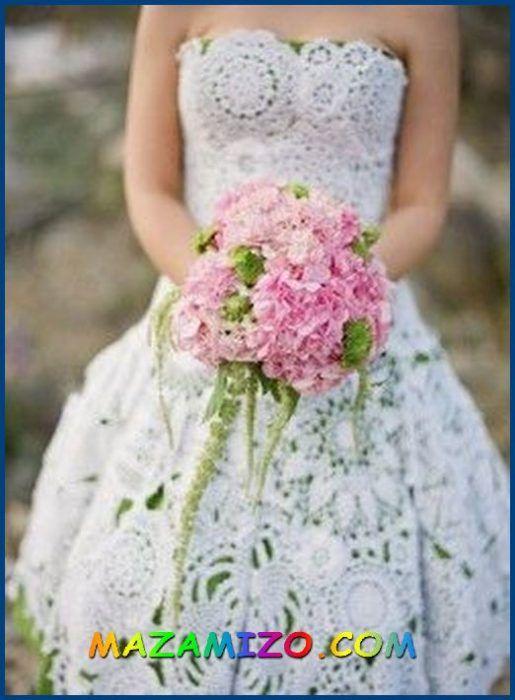 كروشيه فستان حفل زفاف