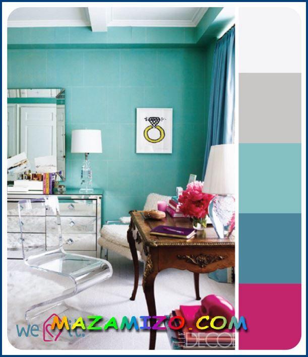 أفكار تزيين غرفة النوم باللون التركواز