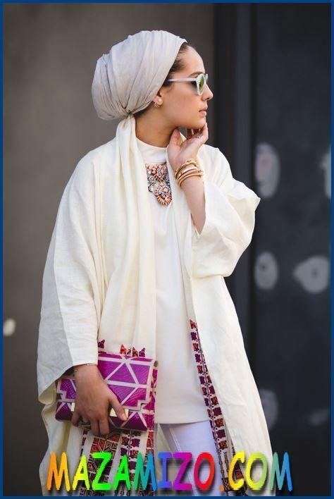 حجاب بسيط مع لبس مميز