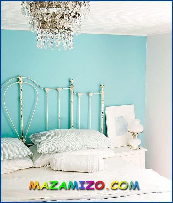 ديكورات غرف نوم باللون التركواز الفيروزي