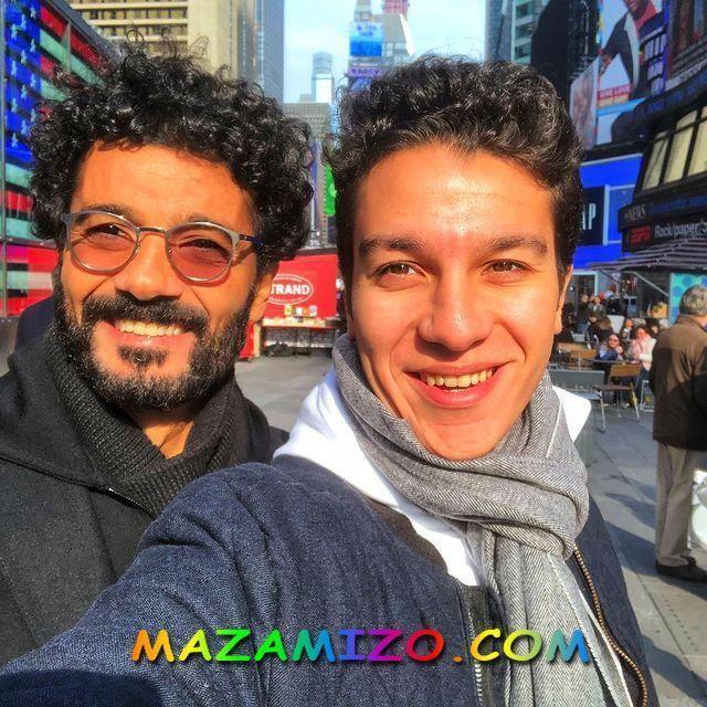 الممثل نور خالد النبوي وابوه